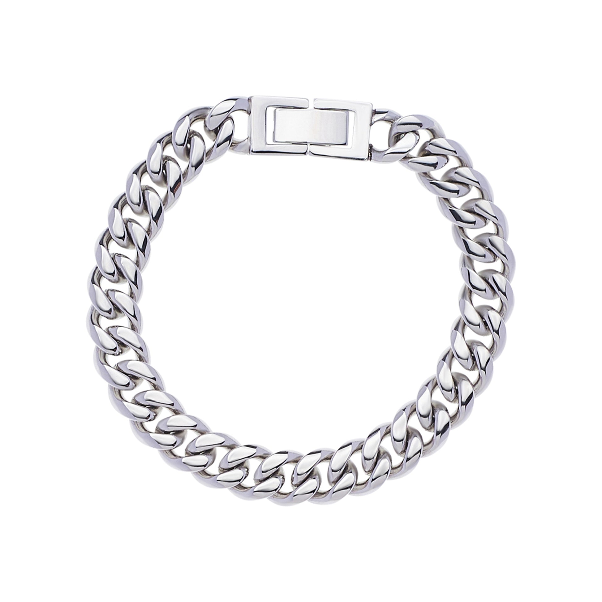 CUBAN BRACELET 8MM - SILVER - Guti Romero