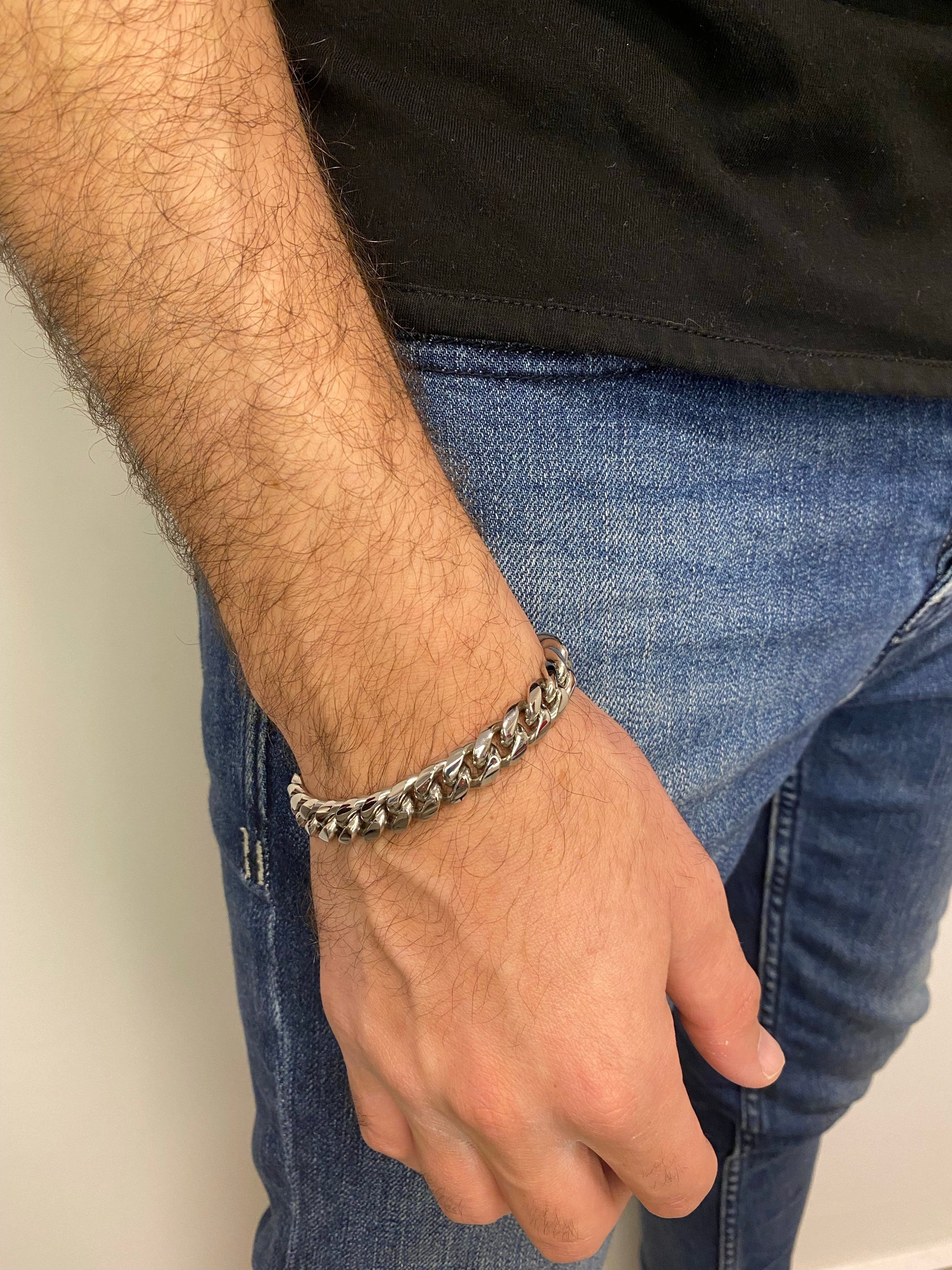 CUBAN BRACELET 8MM - SILVER - Guti Romero